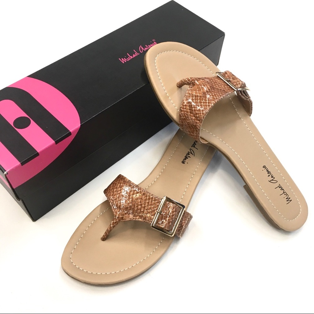 Michael Antonio Faux Snake Sandals 7